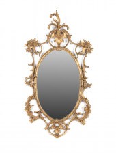 ITALIAN ROCOCO STYLE OVAL GILT