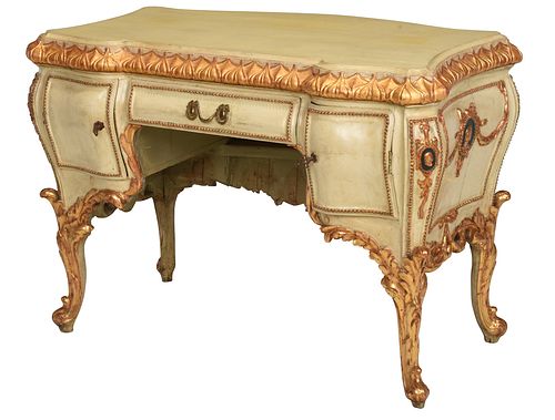 ITALIAN ROCOCO STYLE PARCEL GILT
