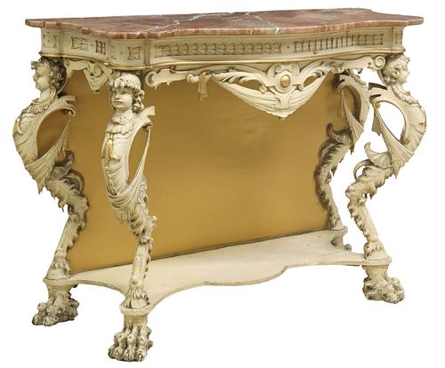 ITALIAN ROCOCO STYLE PARCEL-GILT