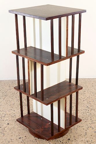 ITALIAN ROSEWOOD REVOLVING BOOKCASE