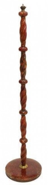 ITALIAN ROUGE MARBLE SPIRAL FL