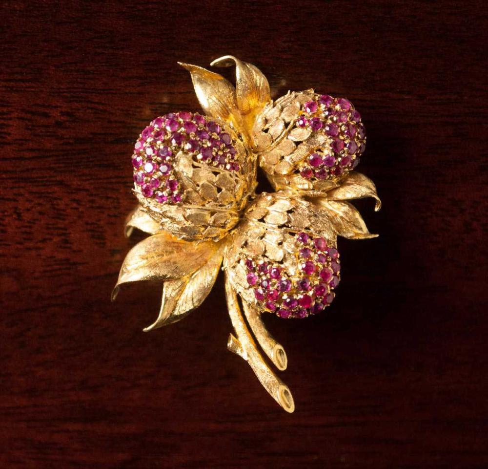 ITALIAN RUBY AND EIGHTEEN KARAT