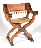 ITALIAN SAVONAROLA CHAIR, MEDA