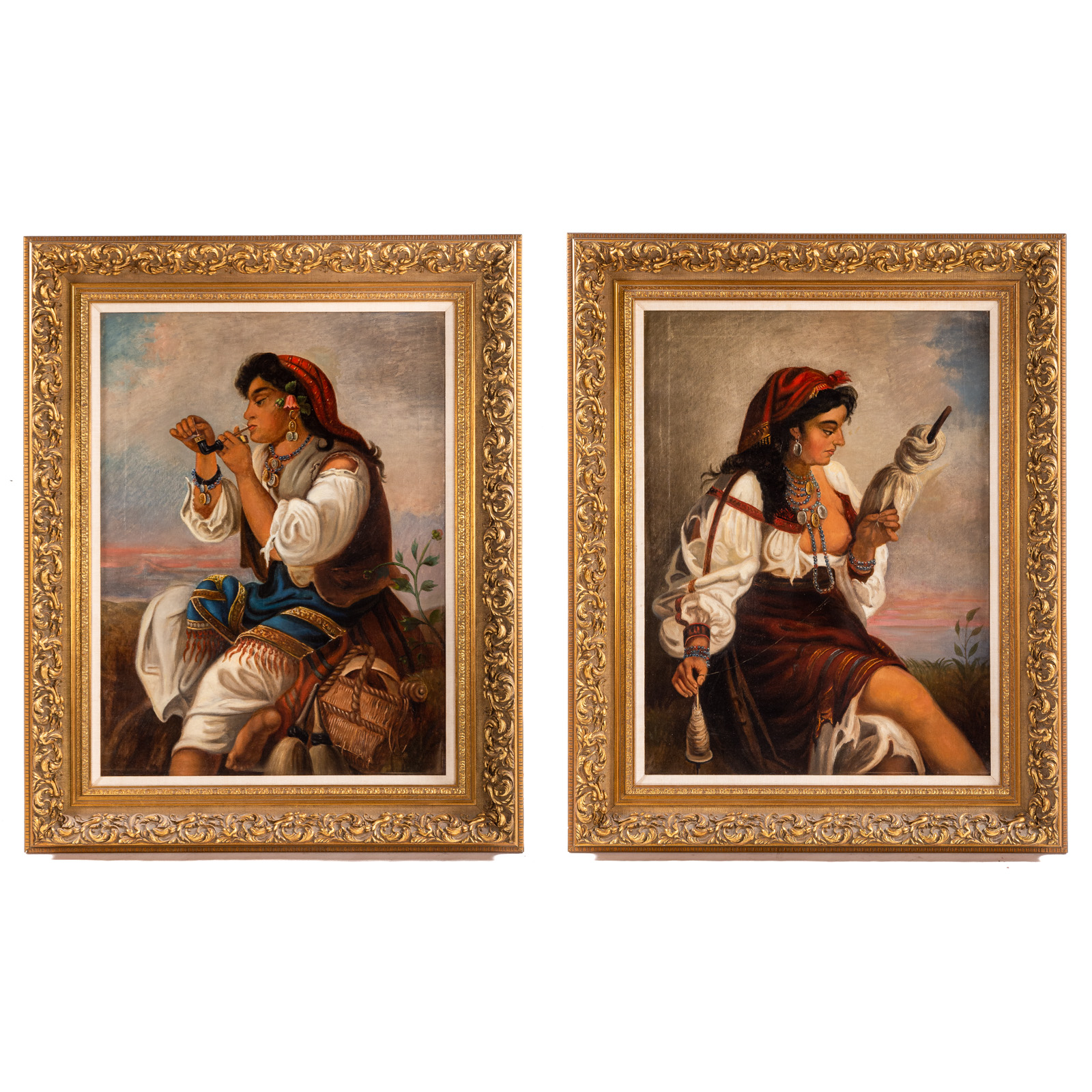 ITALIAN SCHOOL, 19TH C. PAIR OF
