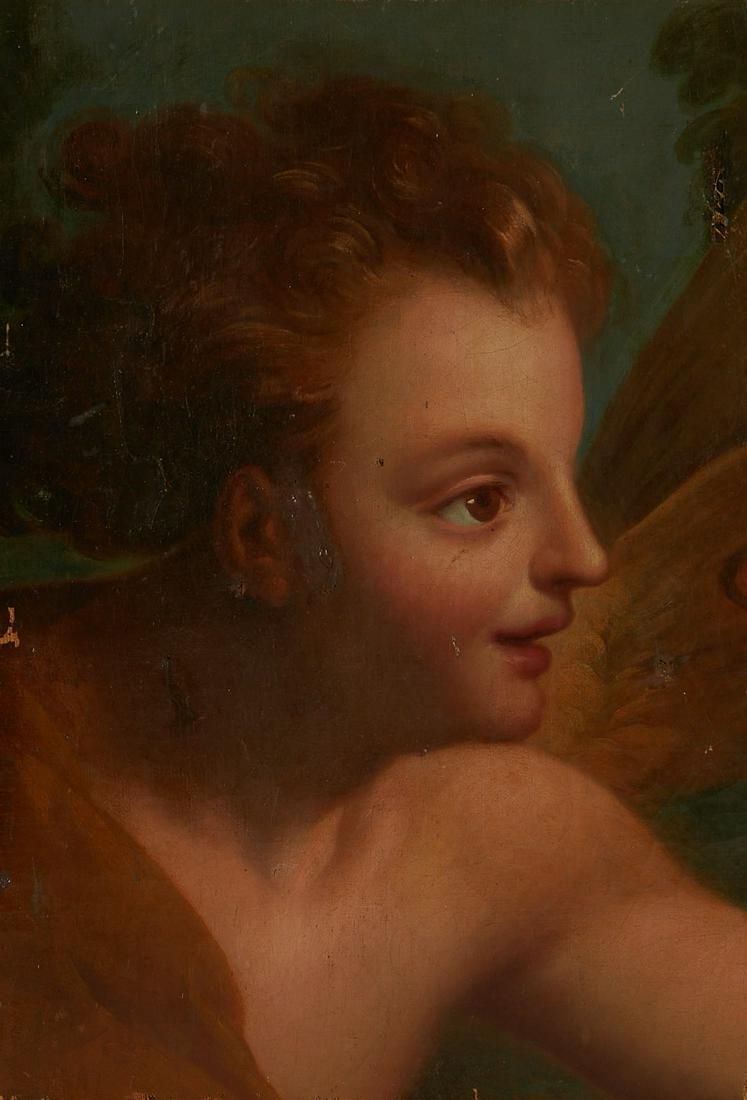 ITALIAN SCHOOL, ANGEL, OIL ON