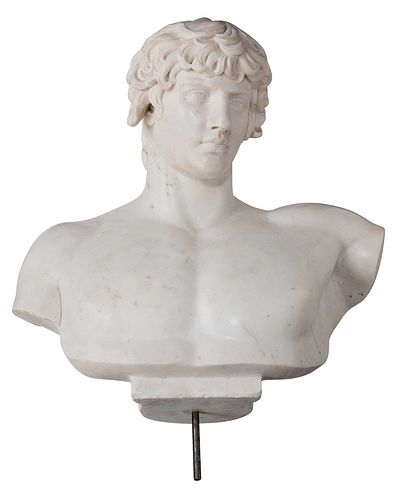 ITALIAN SCHOOL CARVED MARBLE BUST