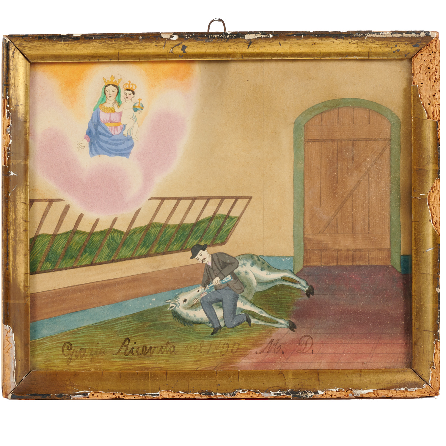 ITALIAN SCHOOL, EX-VOTO PAINTING