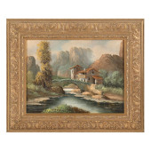 ITALIAN SCHOOL LANDSCAPE PAINT