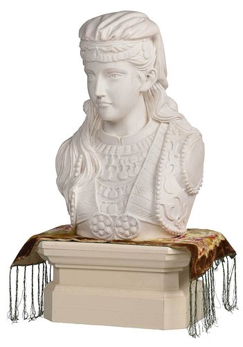 ITALIAN SCHOOL, MARBLE BUST OF A