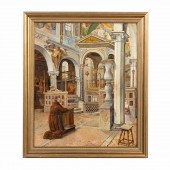 ITALIAN SCHOOL, MONK IN CHURCH