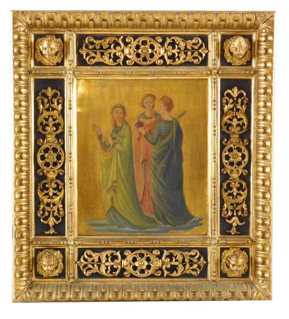 ITALIAN SCHOOL, OIL AND GILT ON