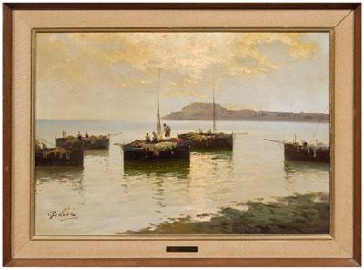 Italian School painting, fishing