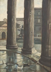 ITALIAN SCHOOL PAINTING PIAZZA