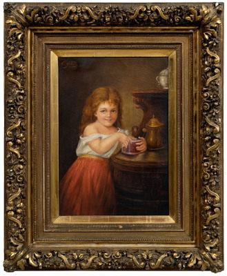 Italian School portrait, young girl