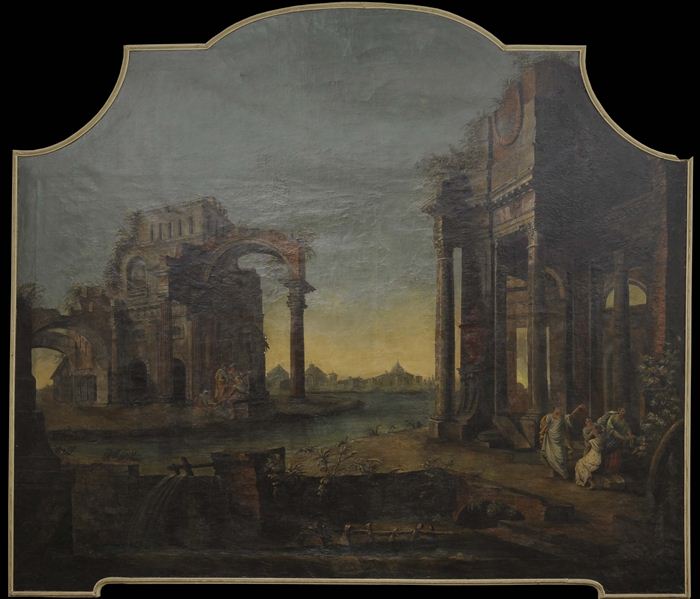 ITALIAN SCHOOL: ROMAN RUINS Oil