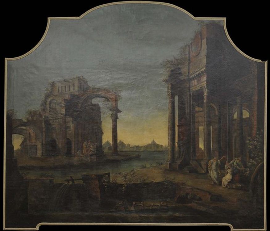 ITALIAN SCHOOL: ROMAN RUINS Oil