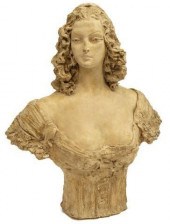 ITALIAN SIGNED CERAMIC BUST SC