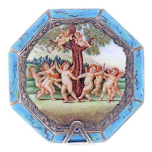 ITALIAN SILVER AND ENAMEL