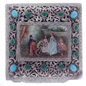 ITALIAN SILVER AND ENAMEL PAIN