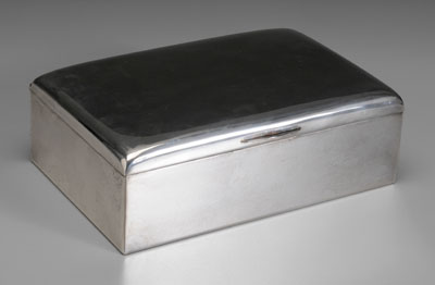 Italian silver box, rectangular