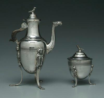 Italian silver coffee set: pear