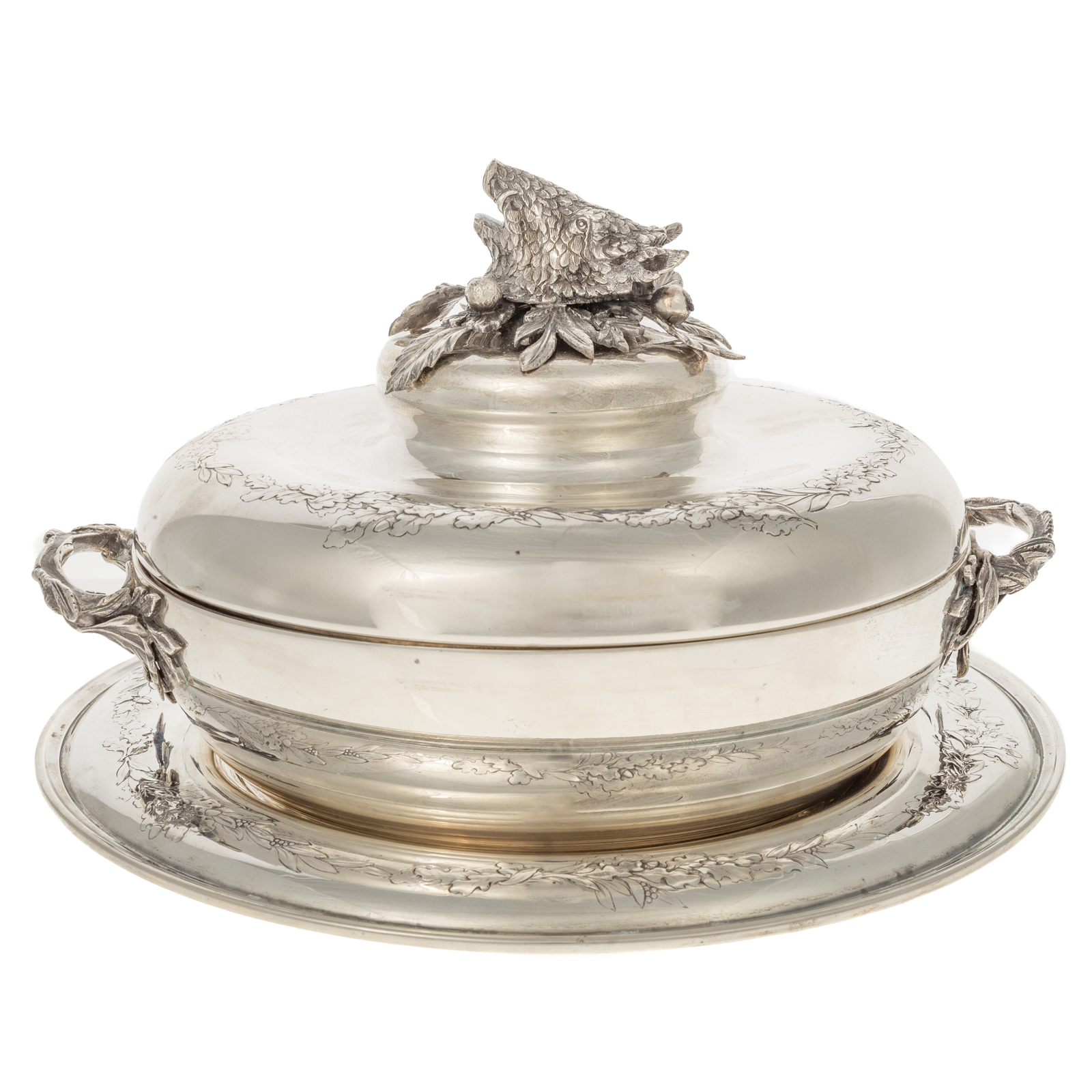 ITALIAN SILVER COVERED SERVING DISH