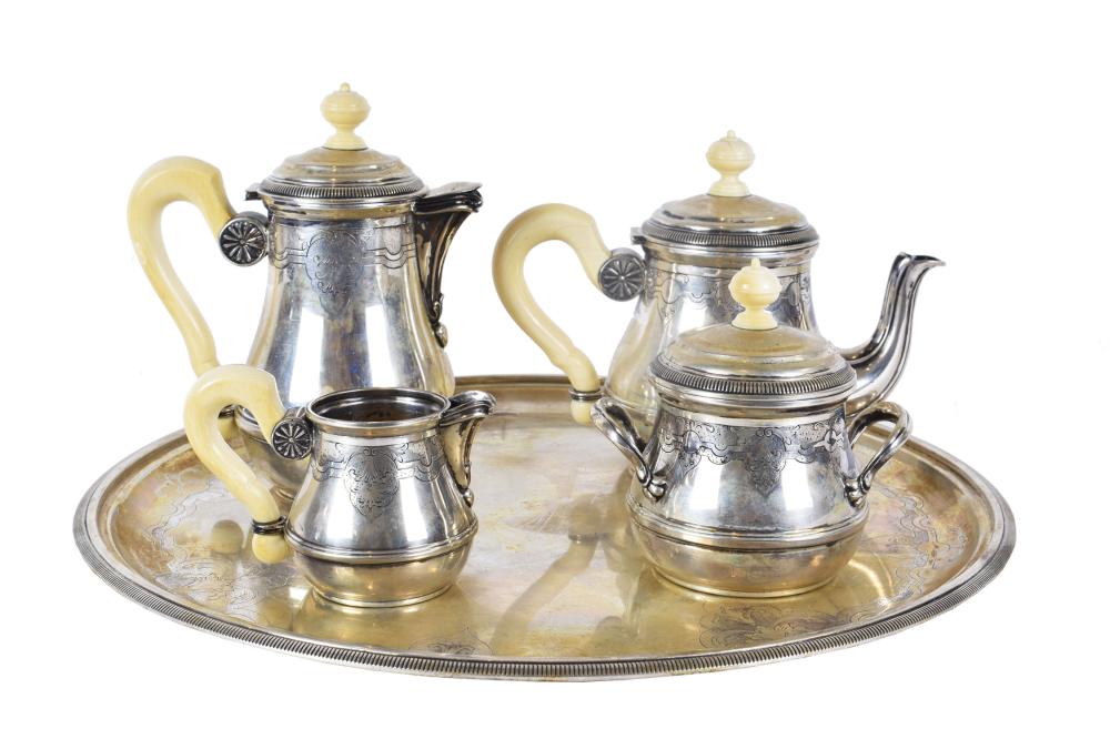 ITALIAN SILVER FIVE PIECE TEA &