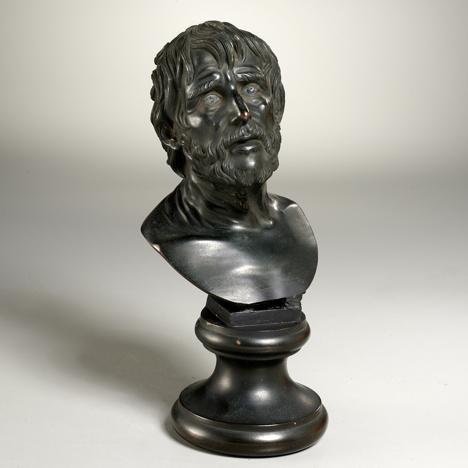 ITALIAN SILVER INLAID BRONZE