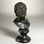 ITALIAN SILVER INLAID BRONZE B