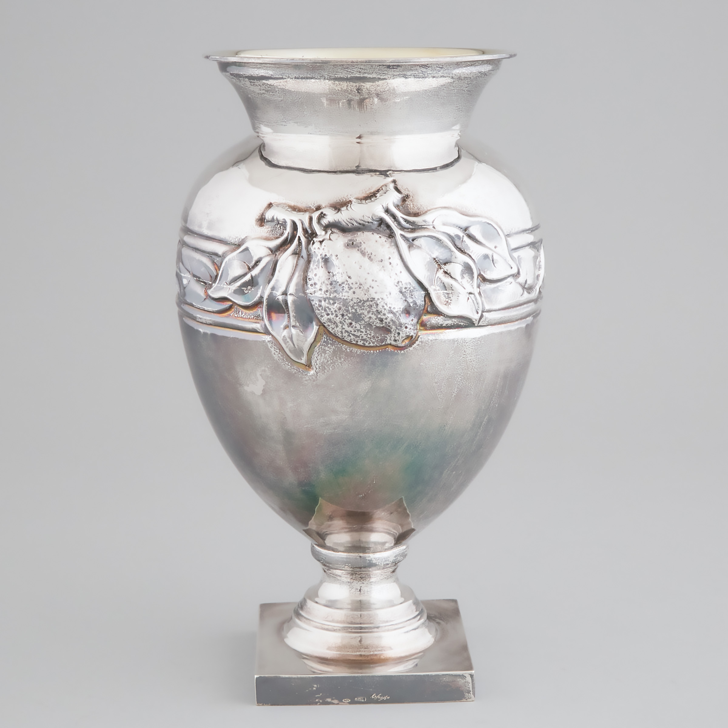 Italian Silver Large Vase, Enzo