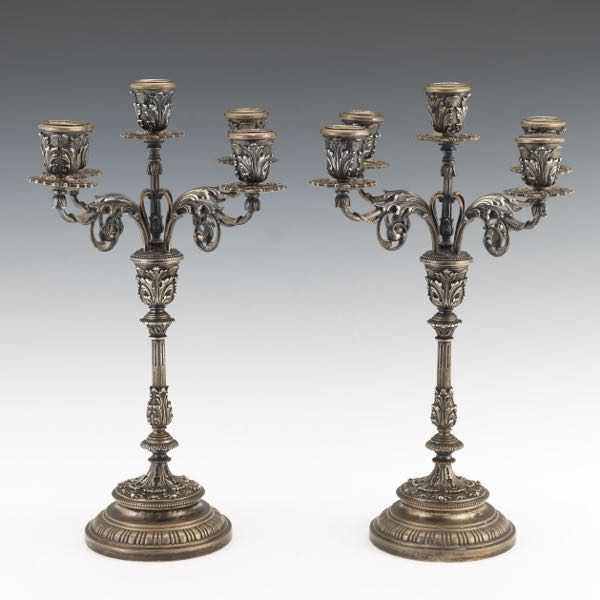 ITALIAN SILVER PAIR OF NEOCLASSICAL