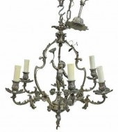ITALIAN SILVERED CUPID SIX-LIG