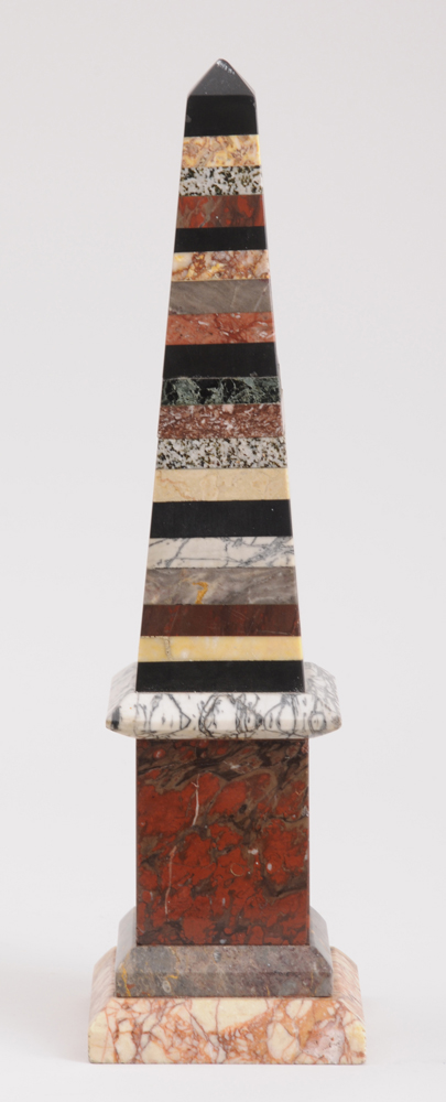 ITALIAN SPECIMAN MARBLE OBELISK The