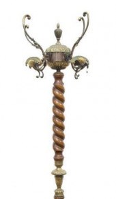 ITALIAN SPIRALED WOOD & GILT M