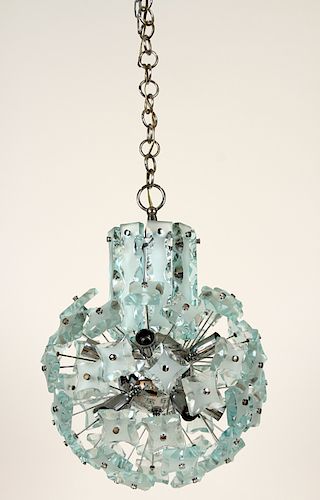 ITALIAN SPUTNIK CHANDELIER AQUA