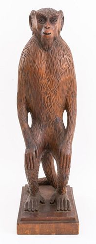 ITALIAN STANDING MONKEY CARVED WOOD