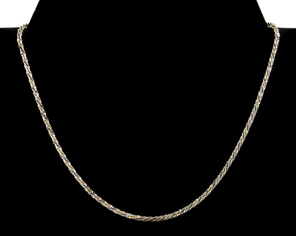 ITALIAN STERLING & GOLD CRISS CROSS