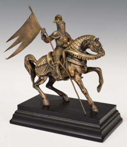 ITALIAN STERLING SILVER KNIGHT ON