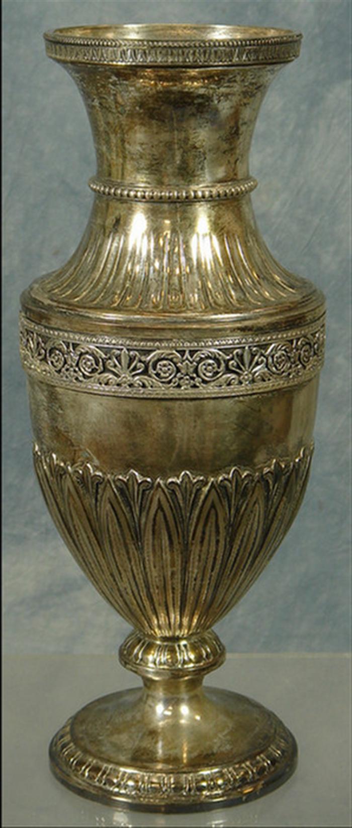 Italian sterling silver vase,
