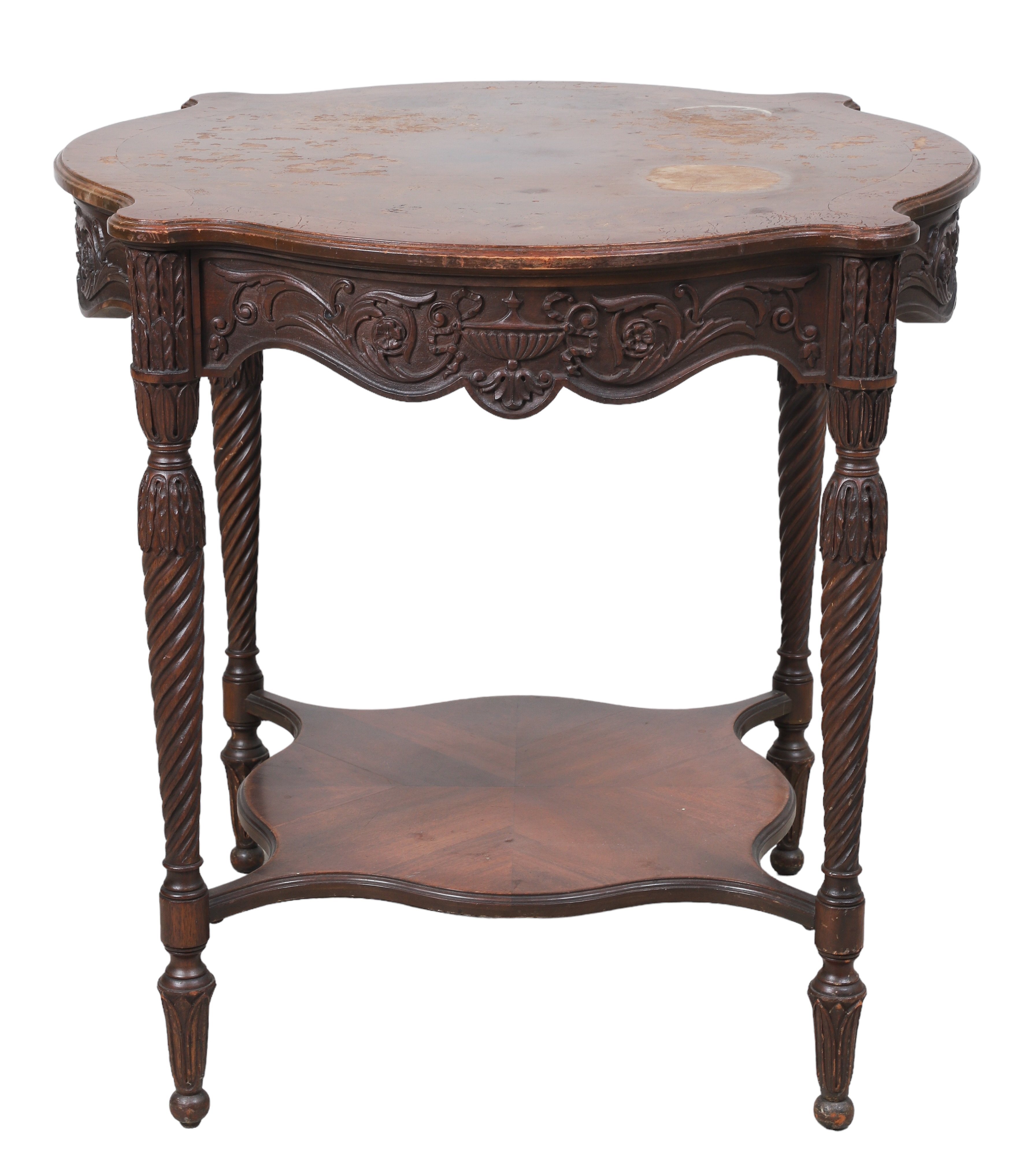 Italian style 2-tier mahogany