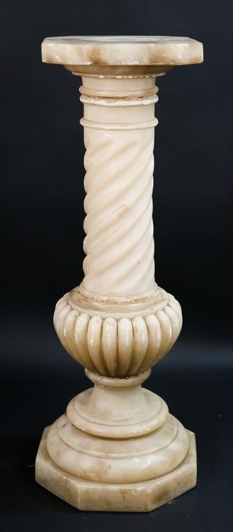ITALIAN STYLE ALABASTER PEDESTAL OR