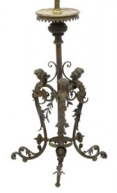 ITALIAN THREE-LIGHT FIGURAL BR