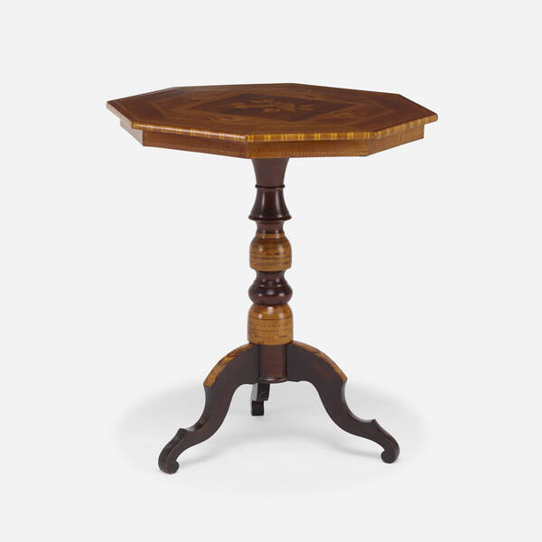 Italian. tilt-top occasional table.
