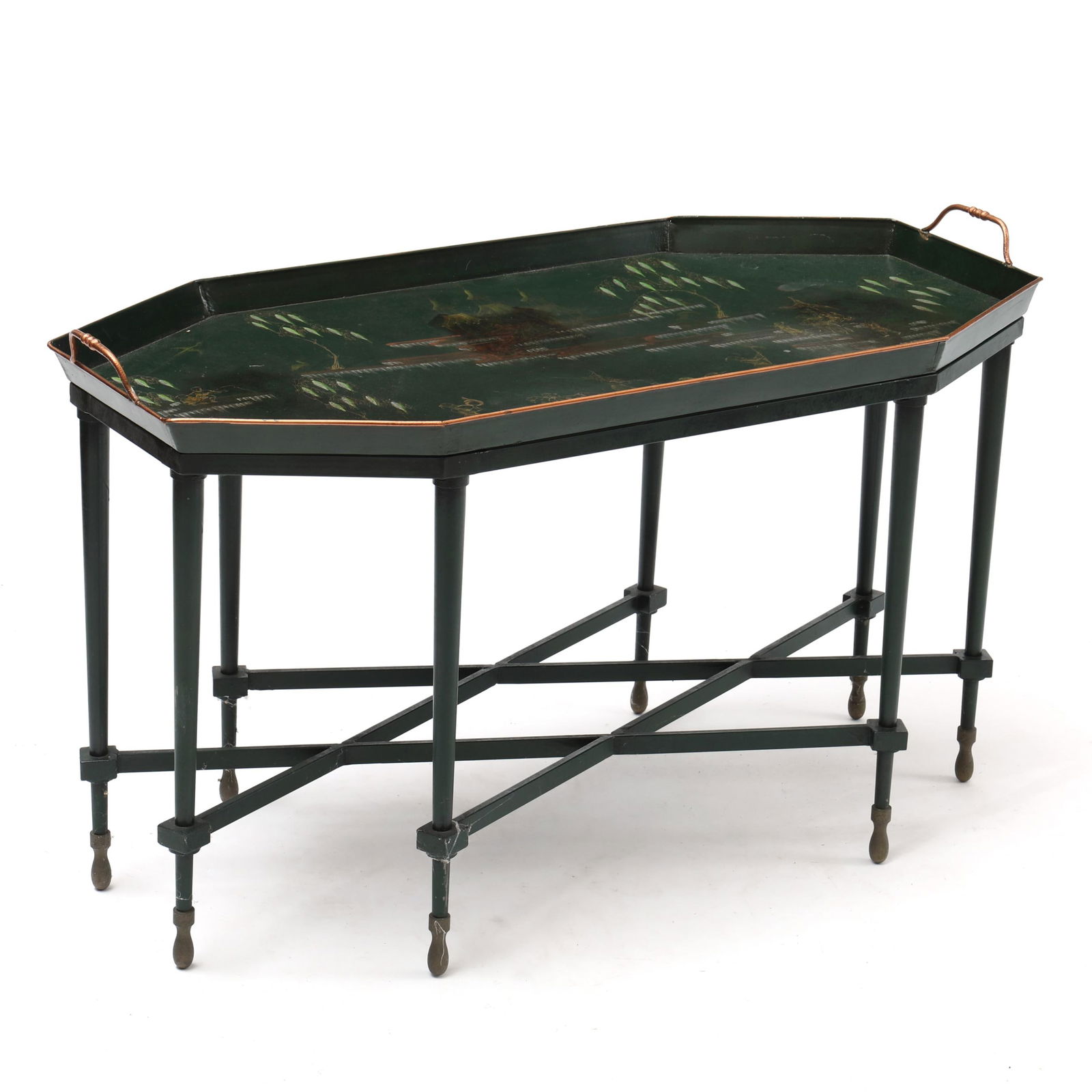 ITALIAN TOLE CHINOISERIE TRAY ON