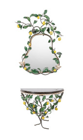 ITALIAN TOLE LEMON TREE MIRROR