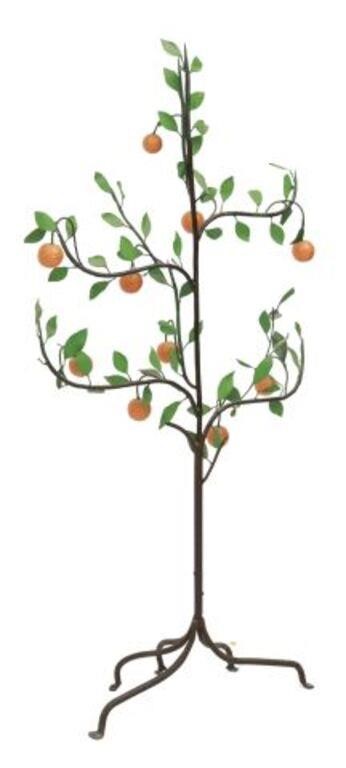 ITALIAN TOLE PAINTED IRON ORANGE
