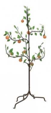 ITALIAN TOLE PAINTED IRON ORAN