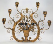 ITALIAN TOLEWARE LYRE FORM WAL