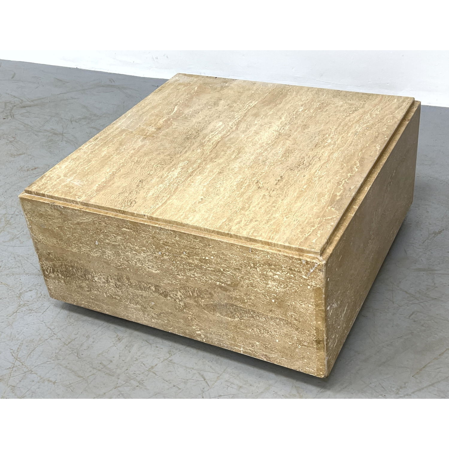 Italian Travertine Coffee Table.
