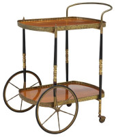 ITALIAN TWO-TIER MAHOGANY BAR